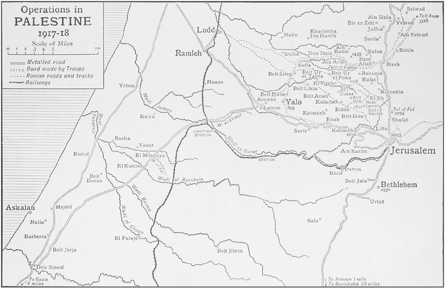 Operations in PALESTINE 1917-18.