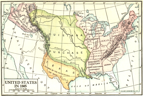 The United States in 1805
